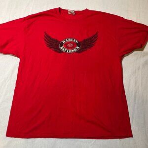 Harley Davidson XL Men's Red T-Shirt 2009 FACTORY TOUR - Kansas City, Missouri